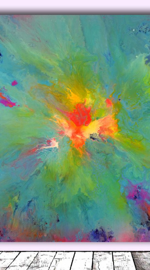 FREE SHIPPING - Waves of Silence 160x120 - XXXL Huge Modern Abstract Big Painting - Large Painting - Ready to Hang, Hotel and Restaurant Wall Decoration by Soos Tiberiu