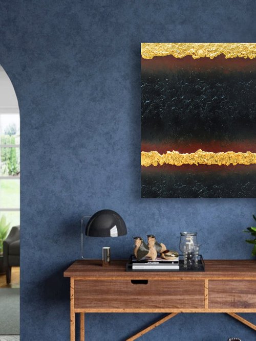 Gold & Black Relief by Waldemar Kaliczak