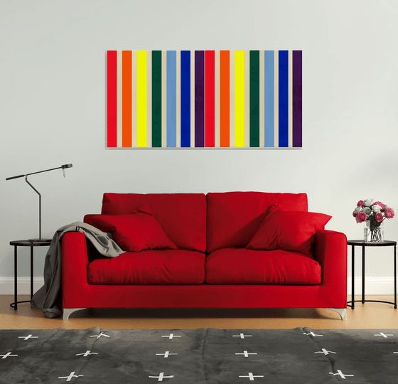 Rainbow Composition #16 Diptych. Size: 80x160 cm (80x80 cm x 2 parts)
