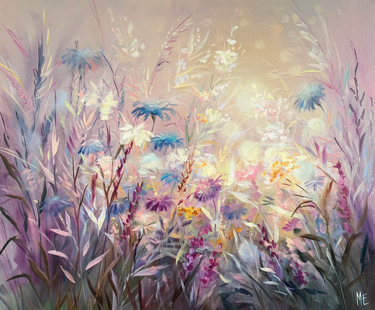 Field of Flowers in Bloom by Olena Hontar