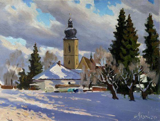 Snowy Landscape with Church