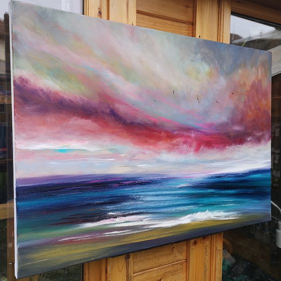 "Catharsis" - Cornish Seascape, Art, Skyscape