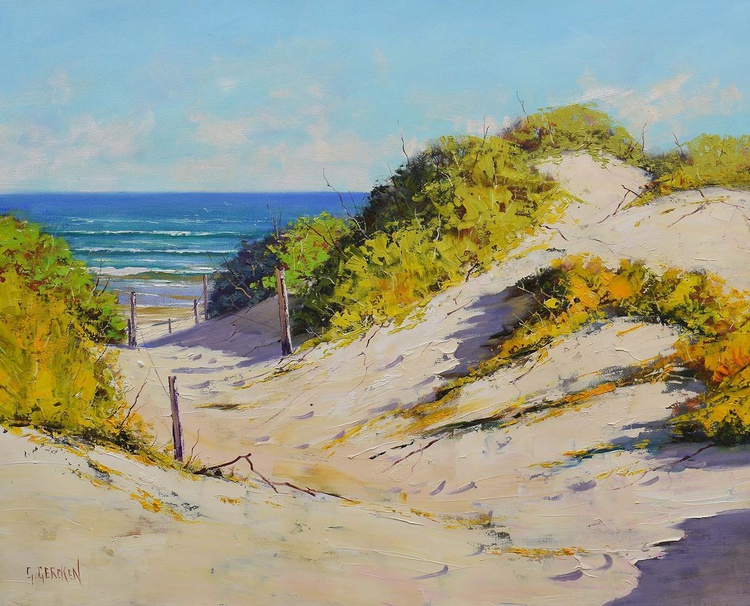Beach Painting Original Oil Coastal Sand Dunes S Artfinder