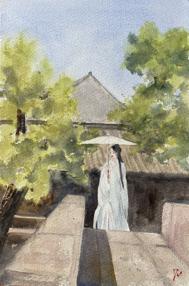 Girl in old town China by Shelly Du