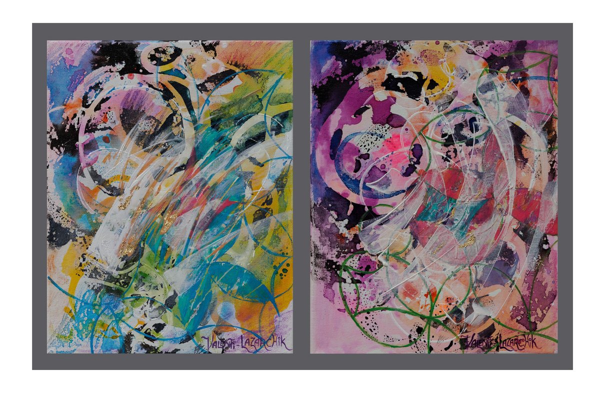 Organic Abstract Painting By Gina Valenti-Lazarchik, 22 X 14, Finding Hope, Original Artwork