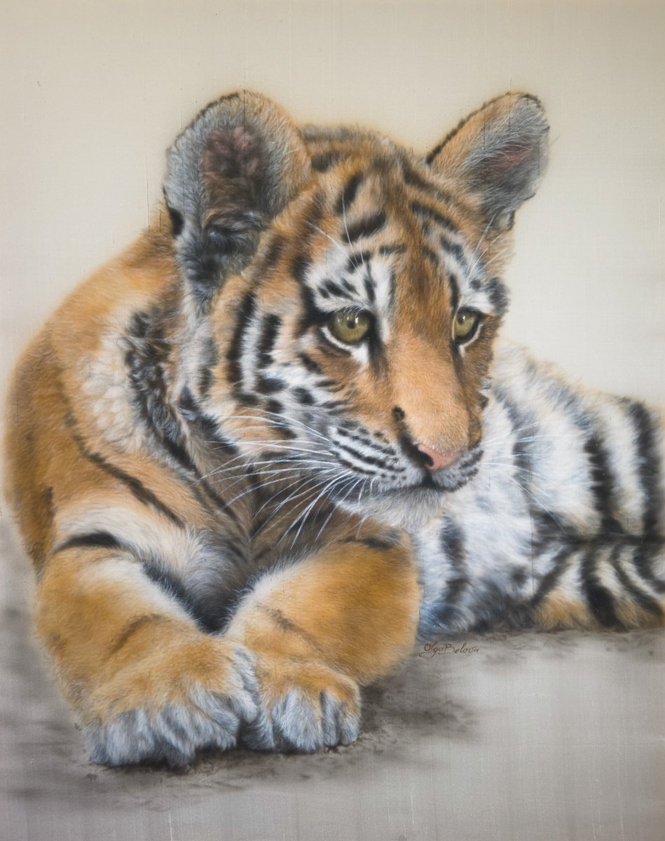 Photorealistic Animal Painting By Olga Belova, 20 X 26", Curious Majesty, Original Artwork