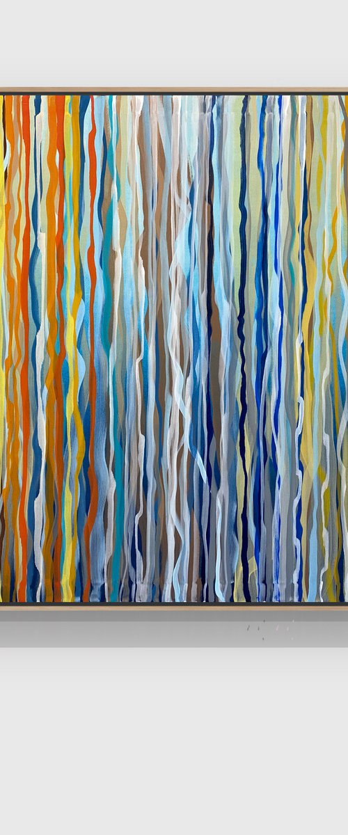 Tiker Tape Framed 140 x 95cm by George Hall