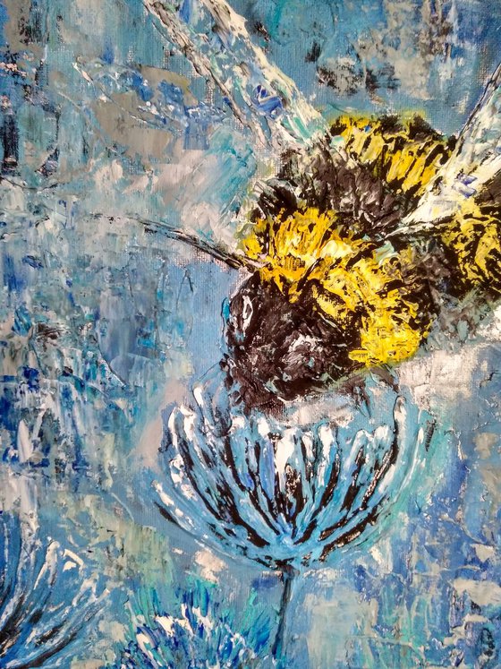 Winter bumblebees, 50x35 cm.