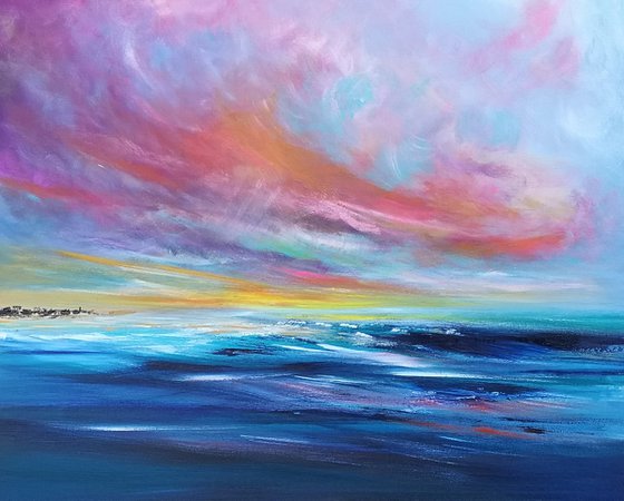 "You Are The Reason" - Cornish Seascape, Art, Skyscape