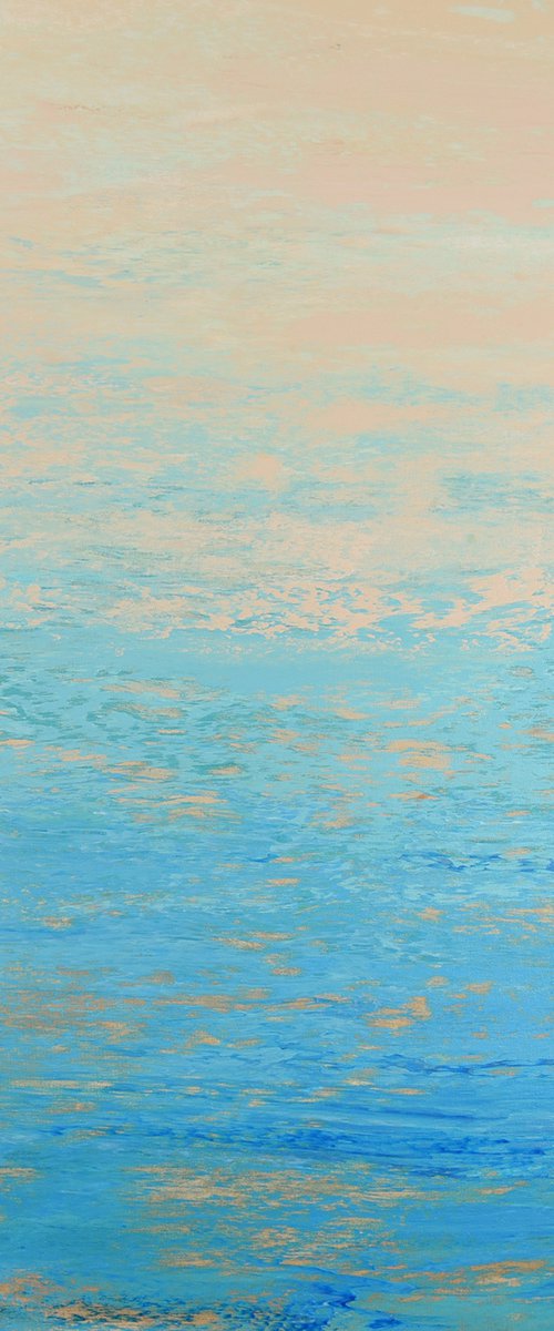 Shimmering Beach - Modern Abstract Expressionist Seascape by Suzanne Vaughan