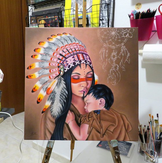 "Native American mother"
