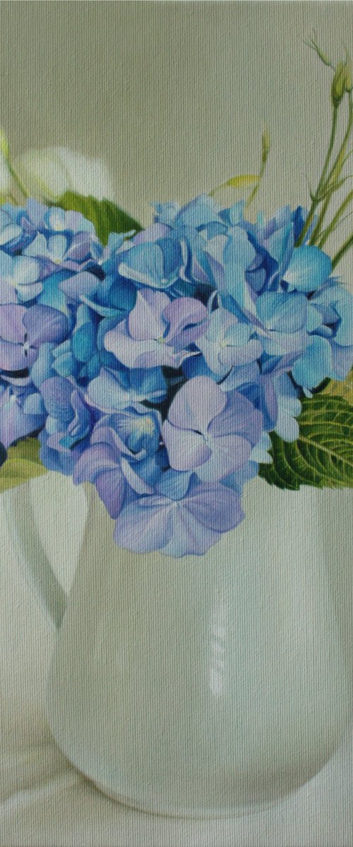 blue hydrangea by Julia Diven