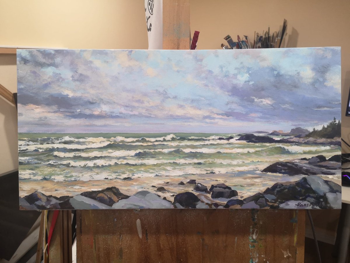  Autumnal Surf By Alexander Koltakov, 24 X 12, Artwork For Sale On Artfinder