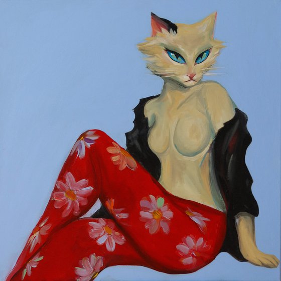 Feline in Red