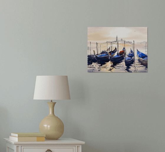 Sun-Kissed Boats of Venice
