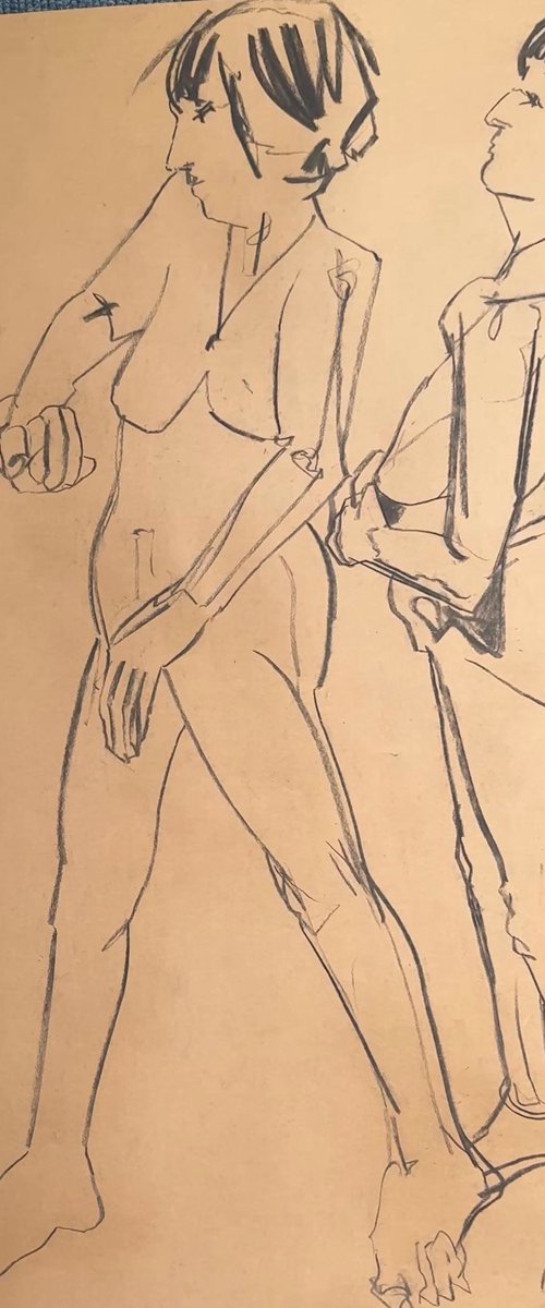 Dramatic nude duo by Hanna Bell