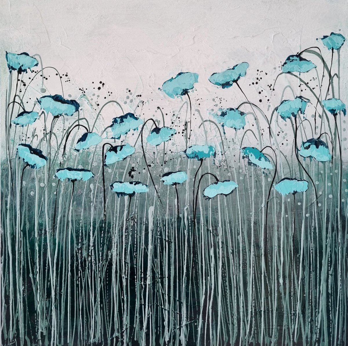 Poppies Dream By Cinzia Mancini, 24 X 24, Artwork For Sale On Artfinder