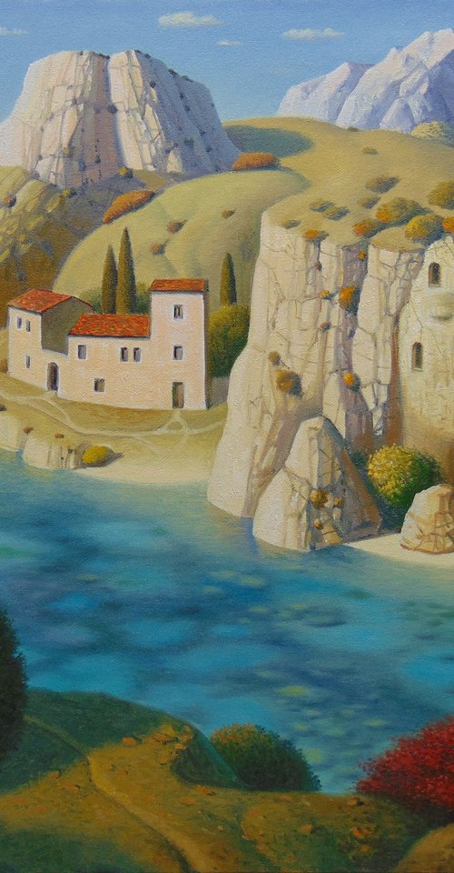 Emerald bay with white rocks by Evgeni Gordiets