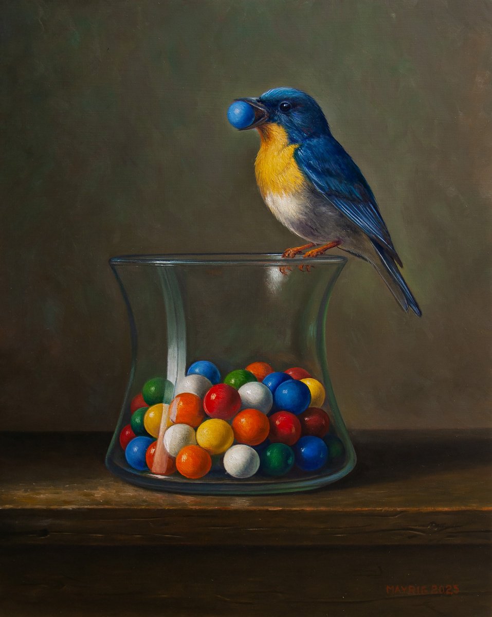 Photorealistic Still Life Oil Painting By Mayrig Simonjan, 16 X 20", Gummicatcher, Original Artwork