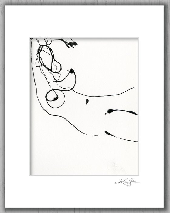 Doodle Nude 26 - Minimalistic Abstract Nude Art by Kathy Morton Stanion