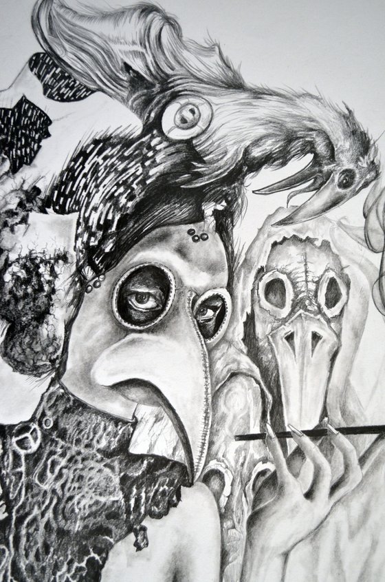 Queen Of Plague - Pencil Drawing On Paper