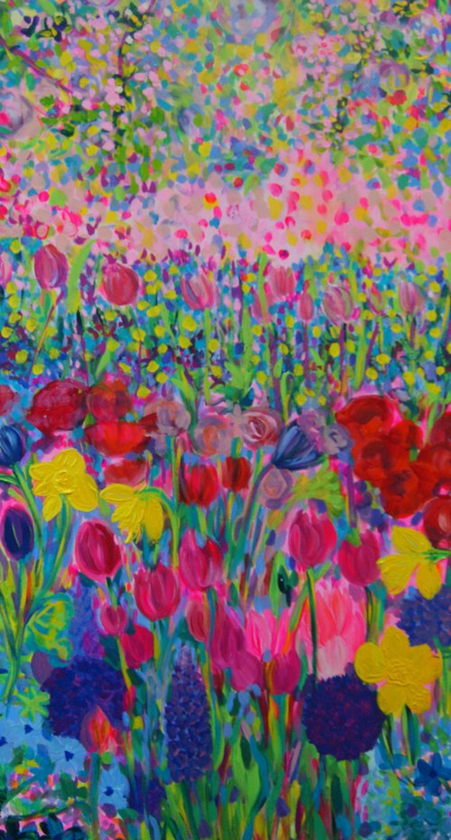 Cottage Garden by Lesley Blackburn