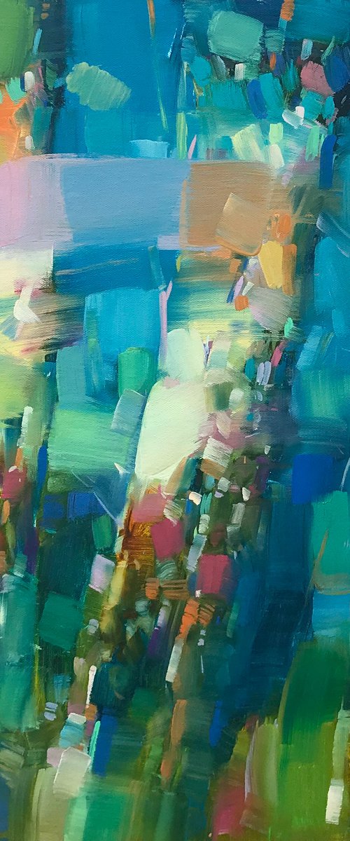 Marble Birches, Original oil painting, Handmade artwork, One of a kind by Vahe Yeremyan
