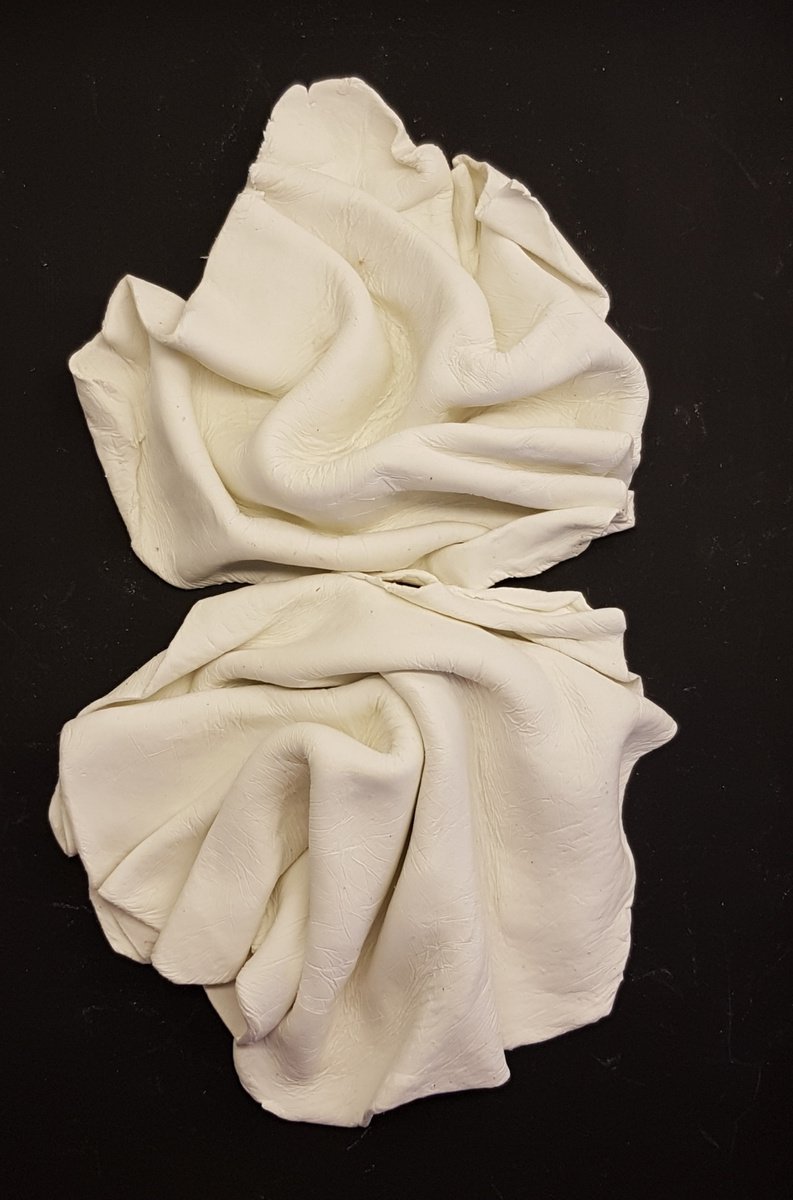 Geometric Still Life Sculpture By Els Driesen, 13 X 9, Folds, Original Artwork