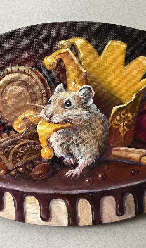 Mousy. The mouse and the cake by Natalia Veyner