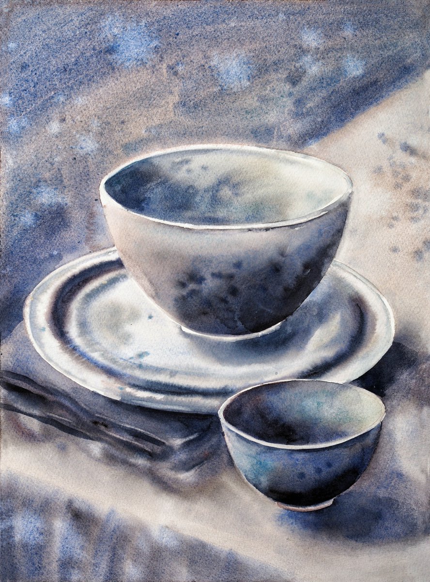 Impressionistic Watercolour , Kitchen Story By Delnara El, 11 X 15, Artwork For Sale On Artfinder