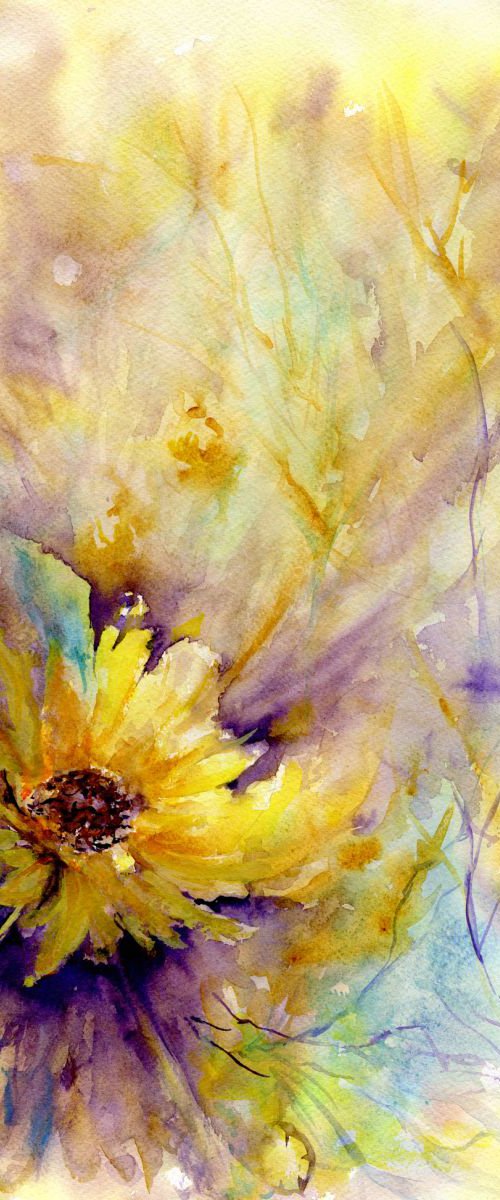 Honesty and Sunflower by Jenny Alsop