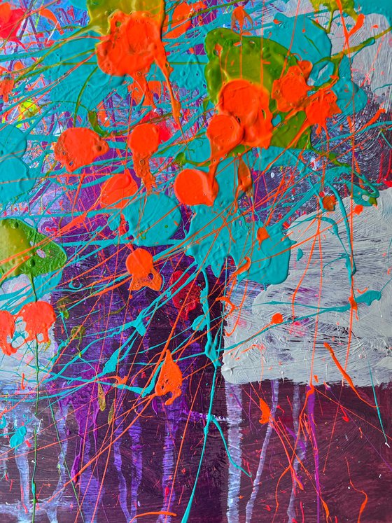 Christmas bouquet Abstract painting