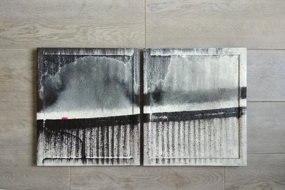 "CLOUDS" diptych