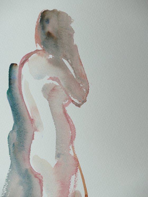 Standing female nude