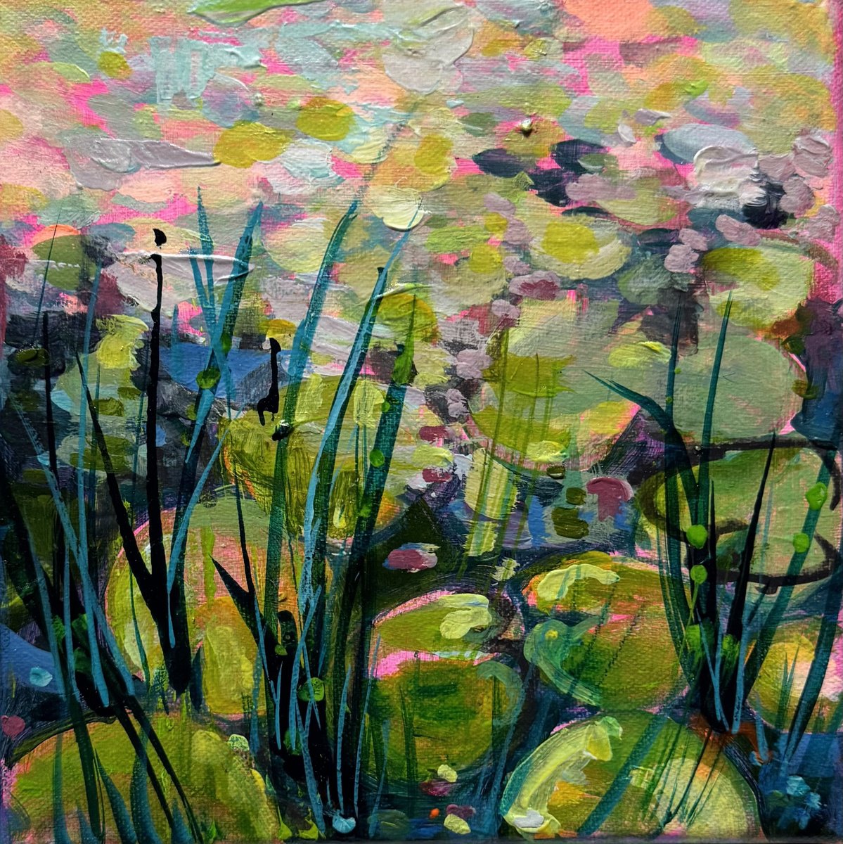 Summer Lillies 8 By Ayse Mcgowan, 8 X 8, Artwork For Sale On Artfinder