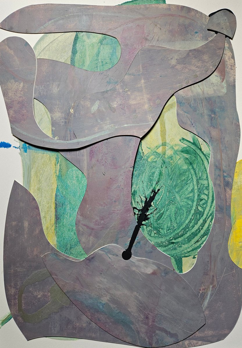 Surrealistic Abstract Collage By Stefano Mazzolini, 28 X 39", Versme, Original Artwork