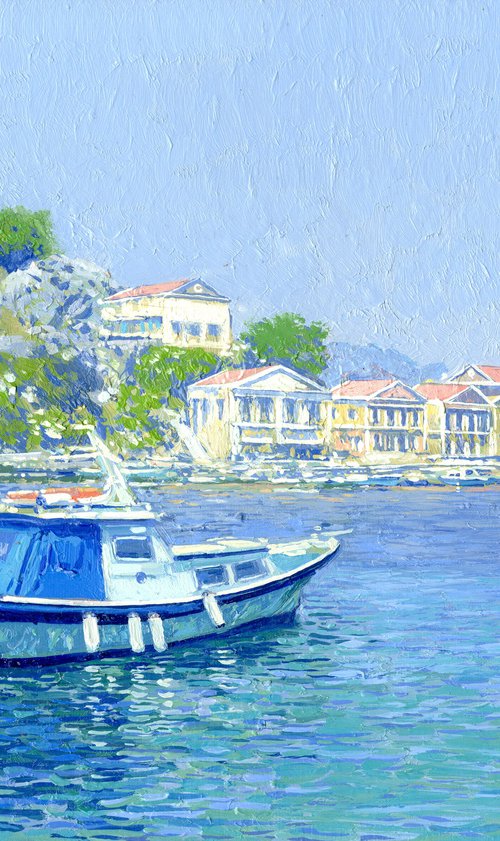 Symi port and harbor by Simon Kozhin