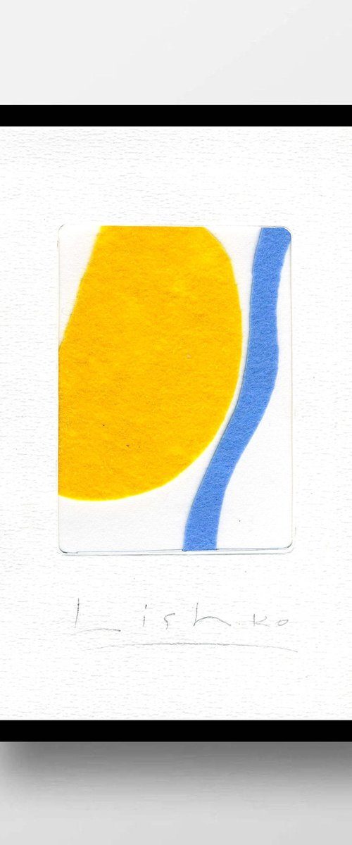 YELLOW AND BLUE 21*15 CM / 8,26*5,90 INCH \ by V. Lishko