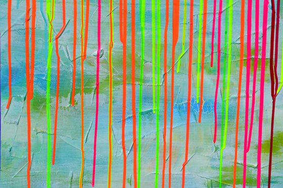 71x32'' Rainbow Clouds - Rainbow Rain