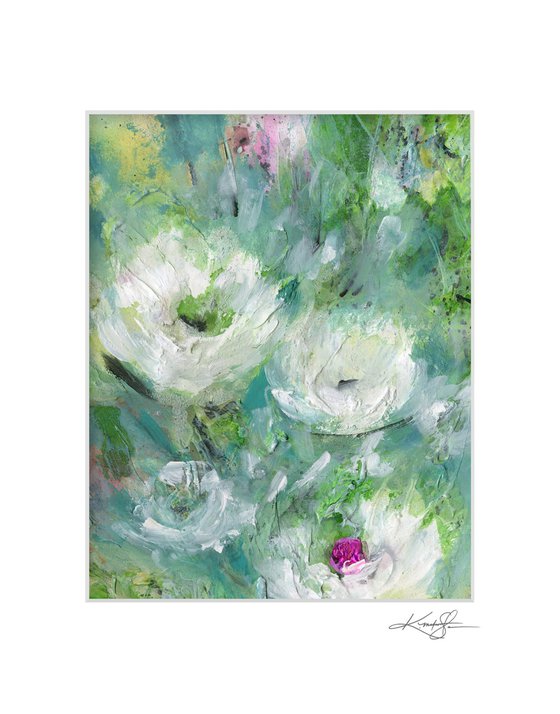Floral Delight 67 - Textured Floral Abstract Painting by Kathy Morton Stanion