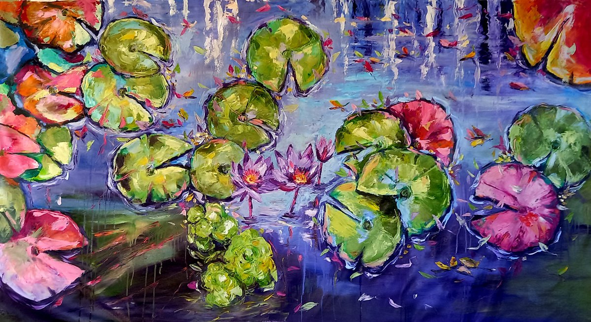 Water lilies at fall by Kovacs Anna Brigitta