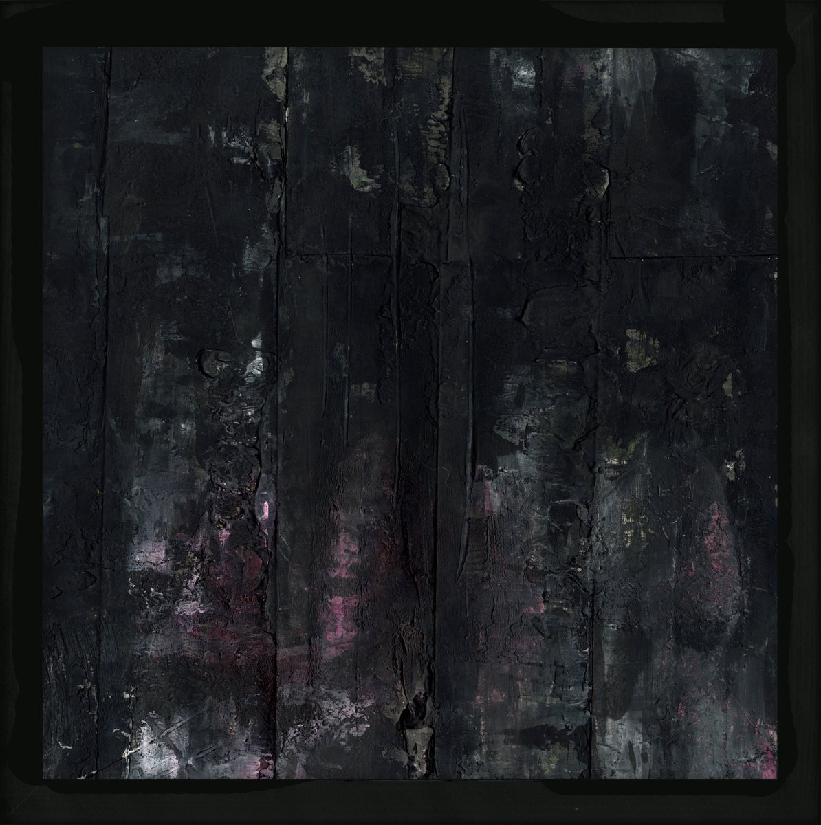 Abstract Painting By Kathy Morton Stanion, 13 X 13", Midnight Magic 1, Original Artwork