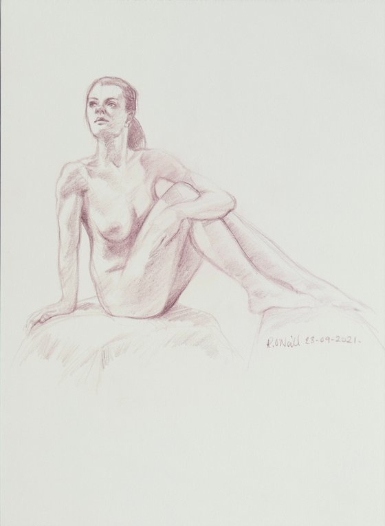 Seated female nude