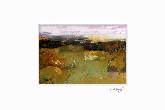 Mystical Land 398 - Small Landscape painting by Kathy Morton Stanion