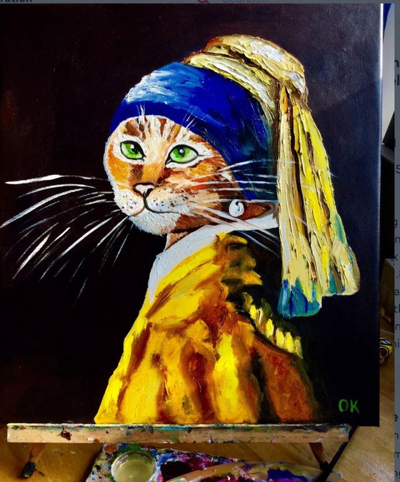 Cat with the pearl earring #4