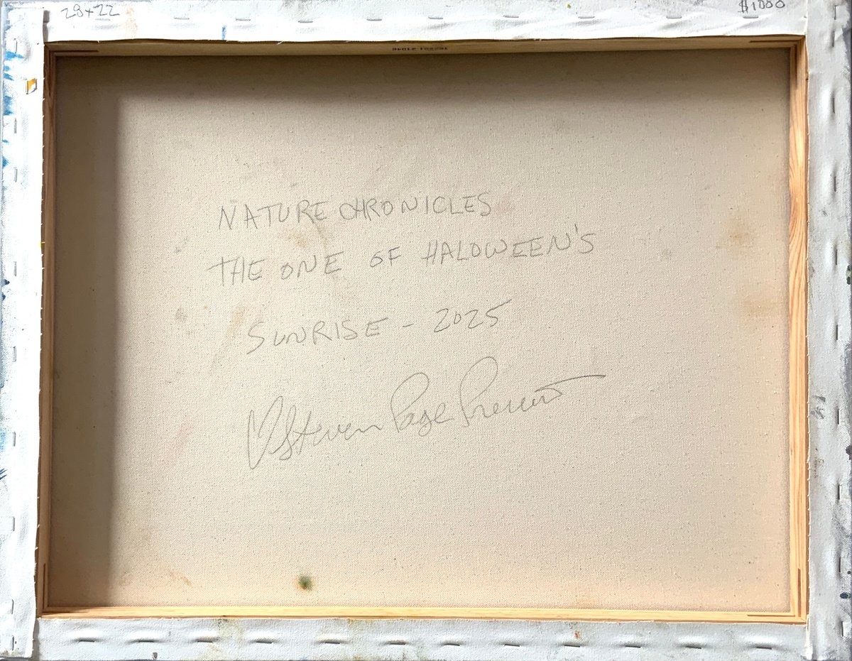 Impressionistic Abstract Oil Painting By Steven Page Prewitt, 28 X 22", Halloween