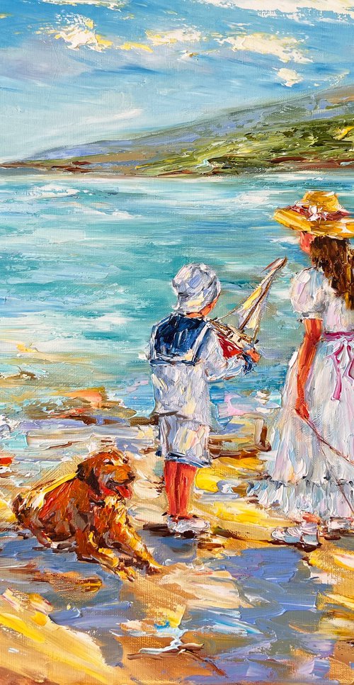 Les enfants au bord de la mer by Diana Malivani