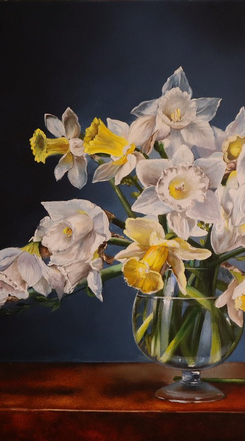 Daffodils,  Delicate Bouquet by Natalia Shaykina