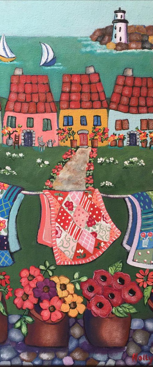 "Rosy Roofed Cottages and Quirky Quilts" by Holly Wojahn