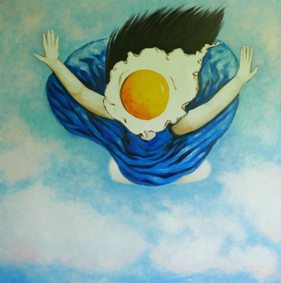 Egg girl flying